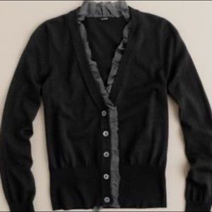 J.Crew Merino Cielo Ruffle Cardigan